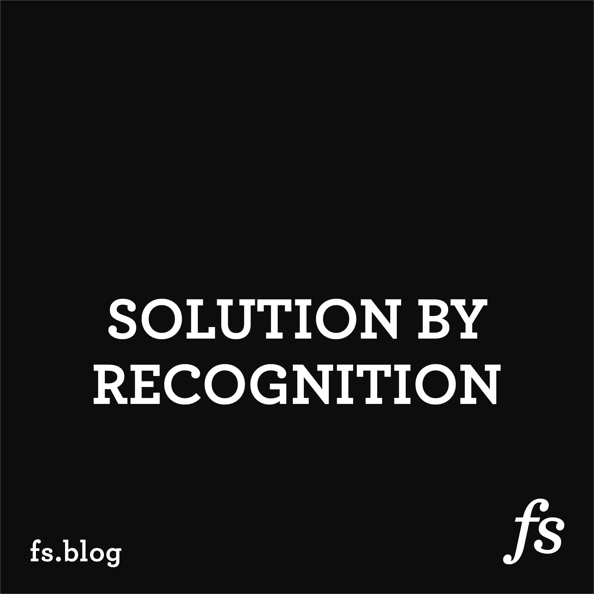 % Solution By Recognition