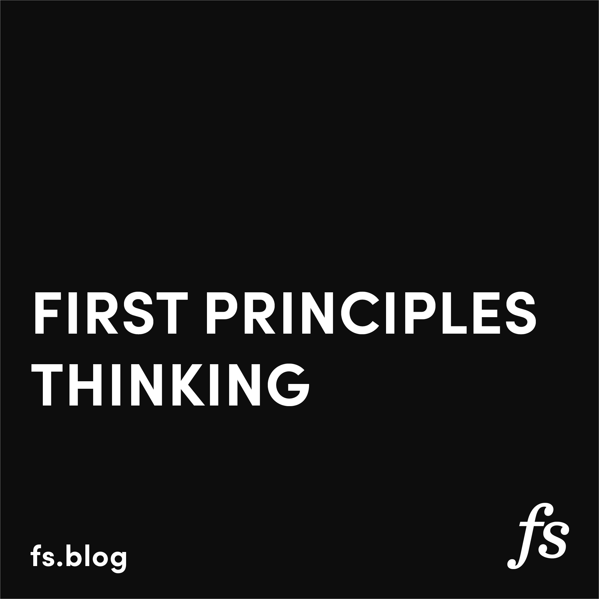 First principles