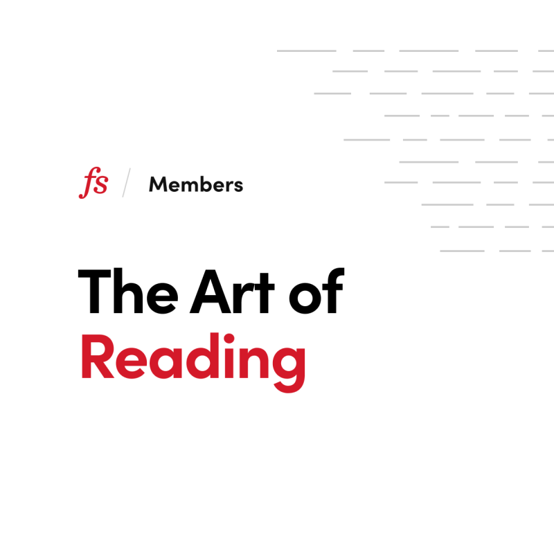 The Art of Reading cover image